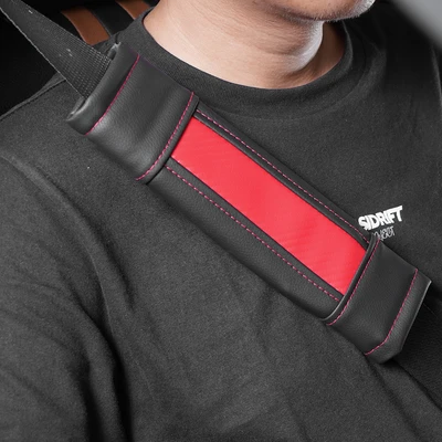 Gambar Otto Klasse Sarung Stir Mobil Sporty Power - Merah/Hitam