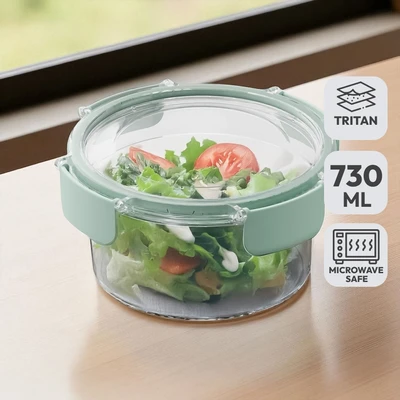 Gambar Appetite Lucy Wadah Makanan Tritan Round 730 ml - Hijau