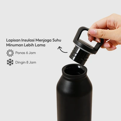 Gambar Informa Garrick Botol Vacuum Flask Stainless Steel 750 ml - Hitam