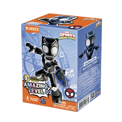 Gambar Blokees Spidey Amazing Level 02 Action Figure Black Panther T Challa - Hitam