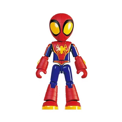 Gambar Blokees Spidey Amazing Level 02 Action Figure Spinner Suit - Merah/biru