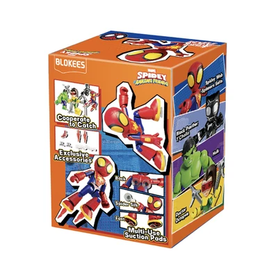 Gambar Blokees Spidey Amazing Level 02 Action Figure Spinner Suit - Merah/biru