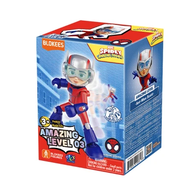 Gambar Blokees Spidey Amazing Level 03 Action Figure Ant Man Scott - Merah/biru
