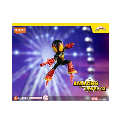 Gambar Blokees Spidey Amazing Level 03 Action Figure Miles Web Spinners Suits - Hitam