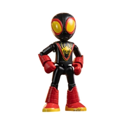 Gambar Blokees Spidey Amazing Level 03 Action Figure Miles Web Spinners Suits - Hitam