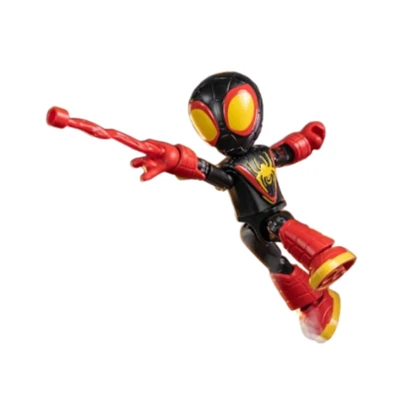 Gambar Blokees Spidey Amazing Level 03 Action Figure Miles Web Spinners Suits - Hitam