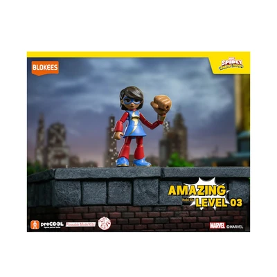 Gambar Blokees Spidey Amazing Level 03 Action Figure Ms Marvel Kamala - Biru/merah