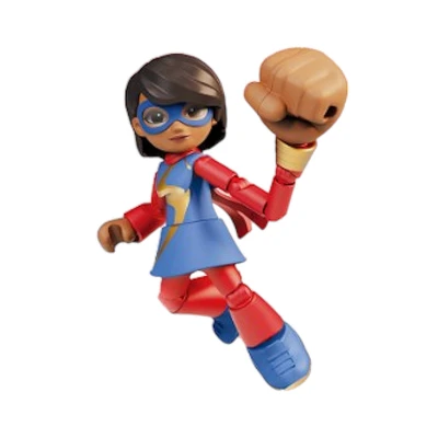 Gambar Blokees Spidey Amazing Level 03 Action Figure Ms Marvel Kamala - Biru/merah