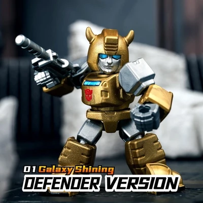 Gambar Blokees Transformers Action Figure 01 Galaxy Shinig Defender Version Random