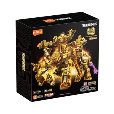 Gambar Blokees Transformers Set Action Figure Xv02 The Golden Lagoon Guardian - Gold