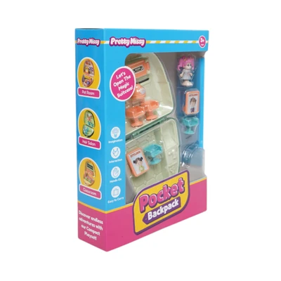 Gambar Pretty Missy Playset Pocket Backpack Hair Salon - Hijau