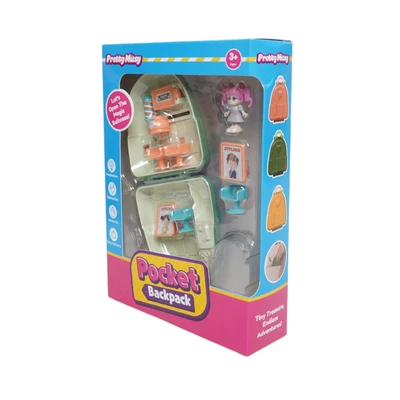 Gambar Pretty Missy Playset Pocket Backpack Hair Salon - Hijau