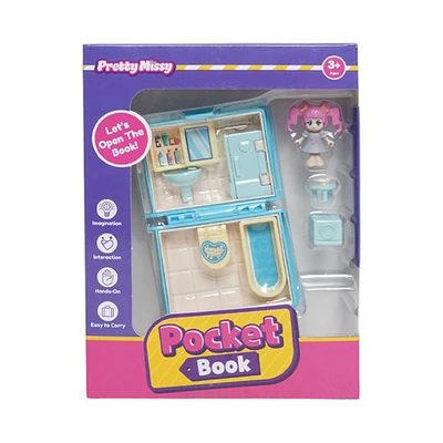 Gambar Pretty Missy Playset Pocket Book Bathroom Random
