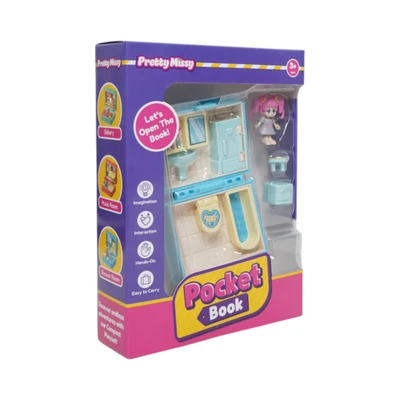 Gambar Pretty Missy Playset Pocket Book Bathroom Random