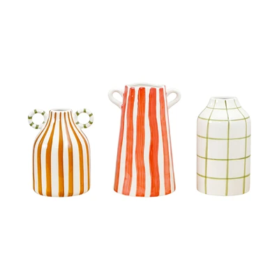 Gambar Informa Danish Vas Bunga Keramik 36.2x11.8x20.3 cm Set 3 Pcs - Mix