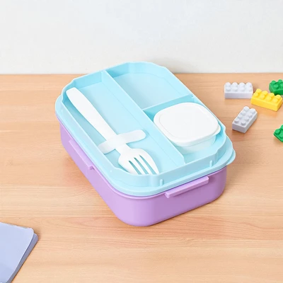 Gambar Appetite Thea Kotak Makan 3 Sekat 900 ml - Biru/Ungu