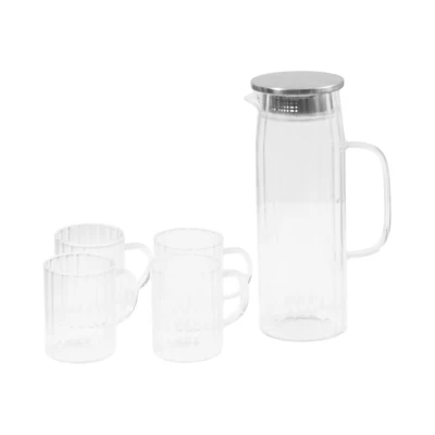 Gambar Appetite Hannah Teko Minum & Gelas 1.2 Liter Set 5 pcs Transparan