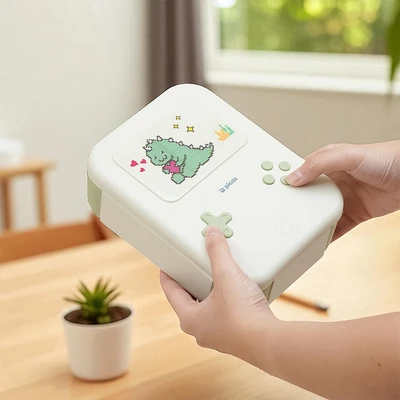 Gambar Picas Gamy Kotak Makan 3 Sekat Dino 1 Liter - Hijau