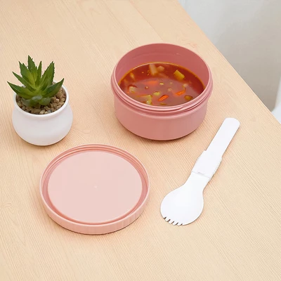 Gambar Picas Kiddy Kotak Makan 3 Sekat Unicorn Set 4 pcs - Pink