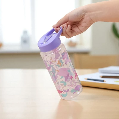 Gambar Picas Kiddy Kotak Makan 3 Sekat Mermaid Set 4 pcs - Ungu