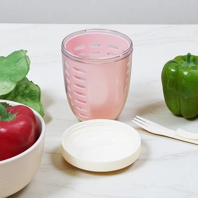 Gambar Picas Bigan Wadah Salad Dengan Garpu & Saringan 650 ml