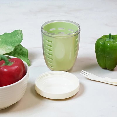 Gambar Picas Bigan Wadah Salad Dengan Garpu & Saringan 650 ml
