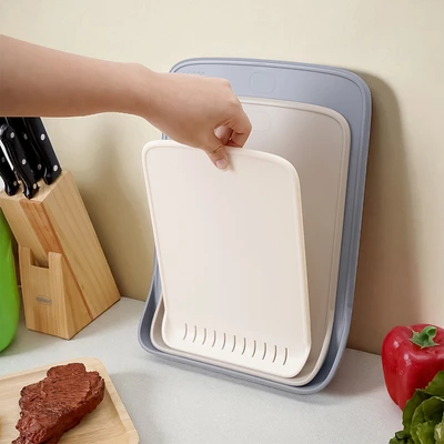 Gambar Culinart Talenan Plastik Standing Set 3 pcs - Mix