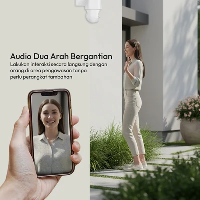 Gambar Krisbow Sync Smart 4G Camera CCTV D6615tv 4Mp Battery Solar Ptz Ray 24Q - Putih