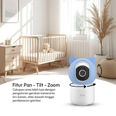 Gambar Krisbow Sync Smart Ip Camera Bayi Wifi 3Mp Wink 11T  - Putih