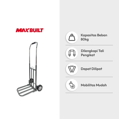 Gambar Maxbuilt Troli Barang Lipat 80 Kg - Hitam