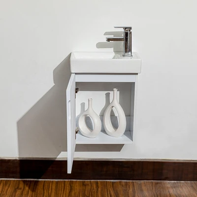 Gambar Fosa Nano Set Kabinet Kamar Mandi PVC - Putih