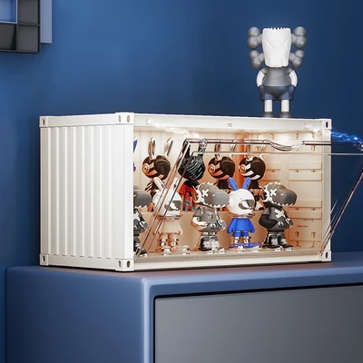 Gambar Informa Miller Kotak Pajangan Action Figure Dengan Lampu 35x17x19 cm - Putih
