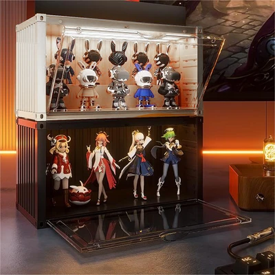 Gambar Informa Miller Kotak Pajangan Action Figure Dengan Lampu 35x17x19 cm - Putih