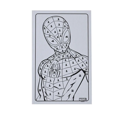 Gambar Red Ridge Buku Mewarnai Spiderman Paint By Number - Mix