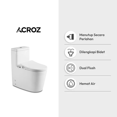 Gambar Acroz Kloset Duduk Tornado Monoblock Washdown A8879 - Putih