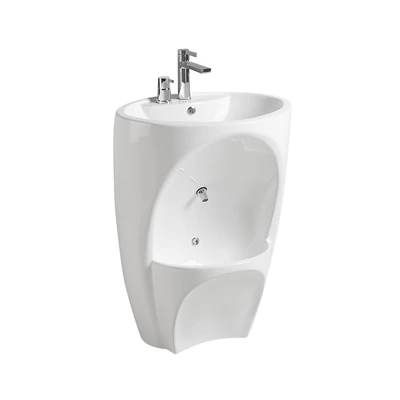 Gambar Acroz Wastafel Berdiri Dengan Mode For Wudu - Putih