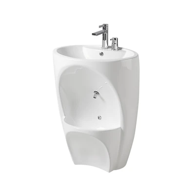 Gambar Acroz Wastafel Berdiri Dengan Mode For Wudu - Putih