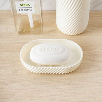 Gambar Stora Tempat Sabun Batang Plastik - Putih Ivory