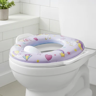 Gambar Kindla Alas Duduk Kloset Anak Dengan Handle Unicorn - Ungu