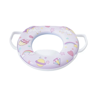 Gambar Kindla Alas Duduk Kloset Anak Dengan Handle Unicorn - Ungu