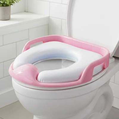 Gambar Kindla Alas Duduk Kloset Anak Dengan Sandaran - Pink Strawberry