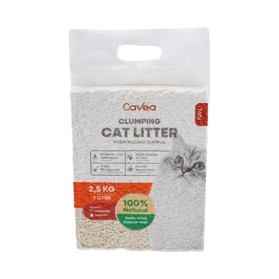 Gambar Cavea Unscent Pasir Kucing Tofu 7 Liter - Putih
