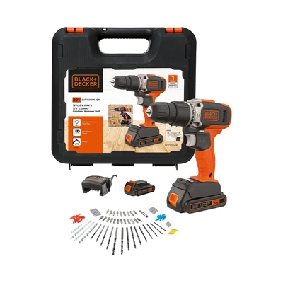 Gambar Black & Decker Bor Cordless Impact 18V - Oranye/Hitam
