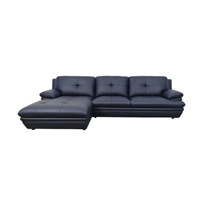 Gambar Informa ZEV Sofa Sudut Kulit Kiri - Hitam