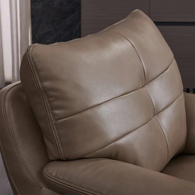 Gambar Informa Mozia Sofa Kulit 3 Seater - Cokelat Cappuccino
