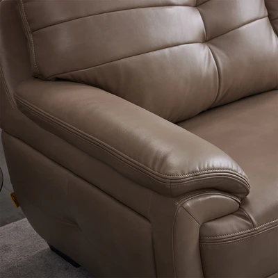 Gambar Informa Mozia Sofa Kulit 3 Seater - Cokelat Cappuccino