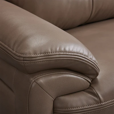 Gambar Informa Mozia Sofa Kulit 3 Seater - Cokelat Cappuccino