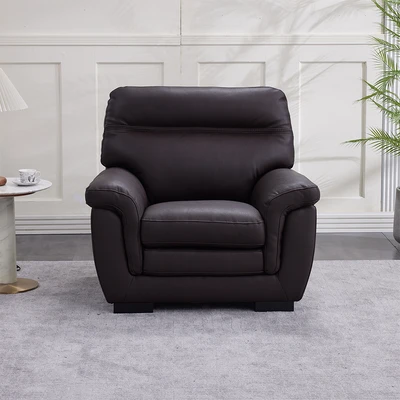 Gambar Informa Montero Sofa Kulit 1 Seater - Cokelat Tua