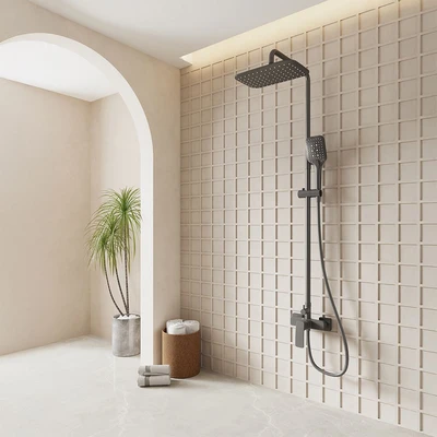 Gambar Acroz Elegante Set Shower Mandi  - Abu-Abu Gunmetal