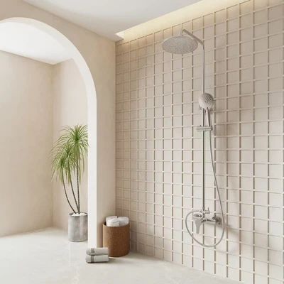 Gambar Acroz Set Essencio Shower Mandi - Metalik Chrome